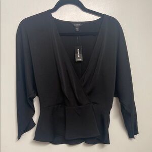Express Long Sleeve Peplum Blouse